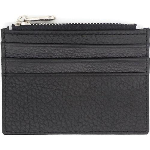 FASHIONS KZ Women Soft Leather Key Chain Bag Small Card Wallets Female Organzier Mini Credit Card Case Zipper Coin Bags