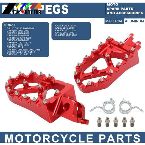 2004-2020 Motorcycle CNC Foot Pegs Footpeg For Honda CR125 CR250 CRF150R CRF250R 250X 250RX 450R 450RX 450L 250L RALLY 1000L