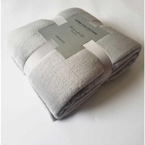 Soft Cozy Yoga Office Car Blanket Fall Winter Coral Fleece Bedding Flannel Sofa Nap Comforter