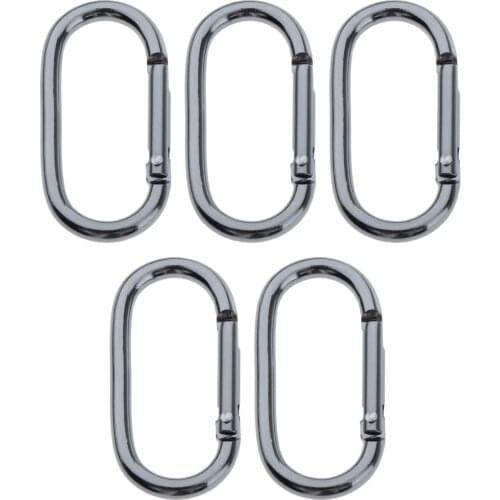 5PCS Aluminum Alloy Carabiner Buckle Set Durable Key Ring Keychain Clip Spring Snap Key Chain Clips Hook Buckle