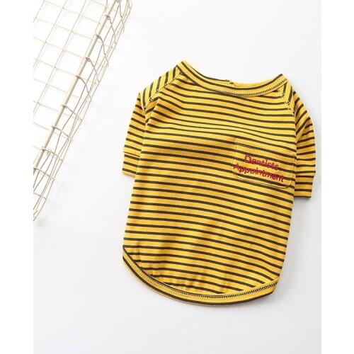 2021 New Pet Clothes Spring/summer Cotton Stretch Dog Clothing Law Fighting Teddy Puppy Clothes