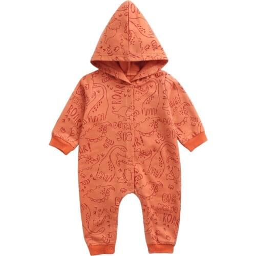 New Funny Baby Boy Clothes Autumn Winter Dinosaur Cute Romper Baby Girl Clothes Solid Baby Girl Onesie Newborn Baby Outfits