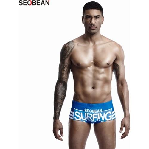 SEOBEAN New Mens Swimming Suits Fashionable Digital Letters Printing Swimming Wear Hot Spring Seaside Holiday Swimming Trunks