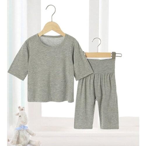 Toddler Girls Clothes New Summer Sleepwear For Baby Kids 3/4 Sleeve Pijamas Infantil Cotton Kids Pajamas Set Boys Child Clothing