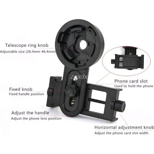 Optical Monocular Telescope Universal Holder Adapter Clip Mount Bracket For Width 5.5-9cm Mobile Smart Phone