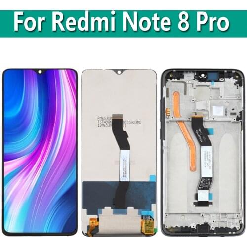 Original 6.53" For Xiaomi Redmi Note 8 Pro 8Pro 2015105 M1906G7I M1906G7G LCD Display With Frame Touch Screen Digitizer Assemby