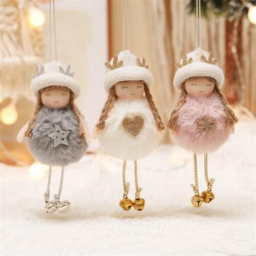 Christmas Party Gifts Christmas Tree Pendants Sequin Skirts Angel Girls Charms Childrens Cute Dolls Dolls