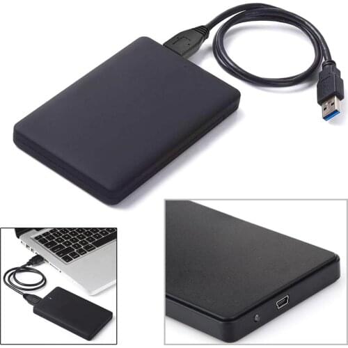 HDD Case Slim Portable 2.5 HDD Enclosure USB 2.0 External Hard Disk Case Sata to USB Hard Disk Drives HDD Case With USB Cable