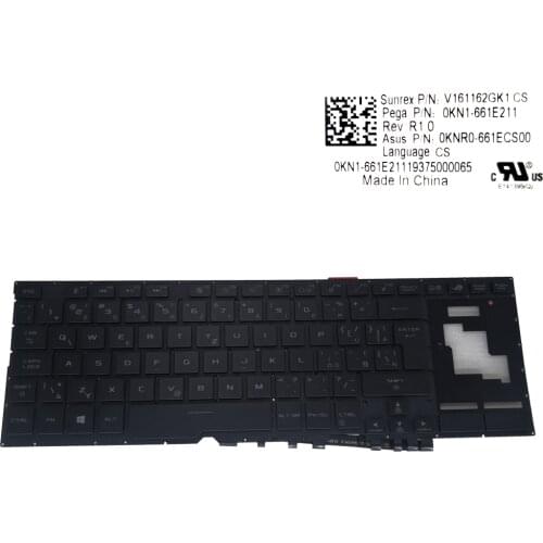 CZ Czech CS replacement keyboards for Asus RoG Zephyrus GX701 GX701G GX701GV GX701GW GX701GX black keyboard New 0KNR0-661ECS00