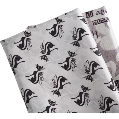 Polyester Taffeta Fabric Print Fox Fabric For Sewing Bag Lining Home Textile Material 50x150cm/Piece W22