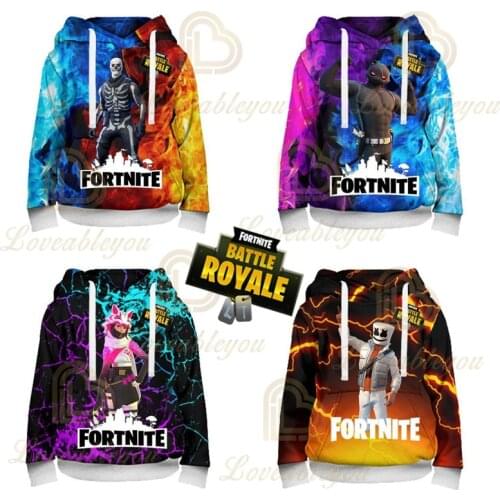 Fortnite 8 To 19 Years Kids Battle Royale Sweatshirt Cartoon Tops Teen Clothes Men Women Game Hero 3D Printed Hoodie Boys Girls