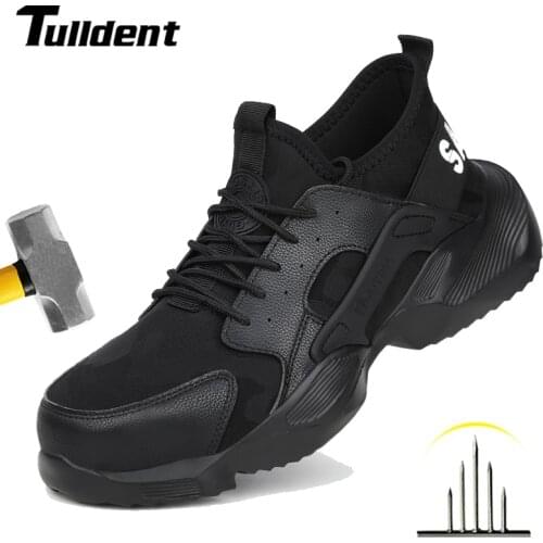 Steel Toe Safety Shoes Puncture Proof Summer Men Women Breathable Mesh Work Shoes Industrial Security Lightweight