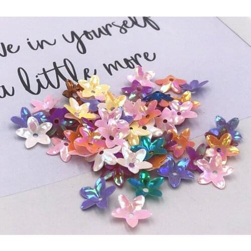 10g/Pack 12mm Concave Plum Flower Sequins Crafts Christmas Decoration Paillettes DIY Ornament Sewing Lentejuelas Accessories