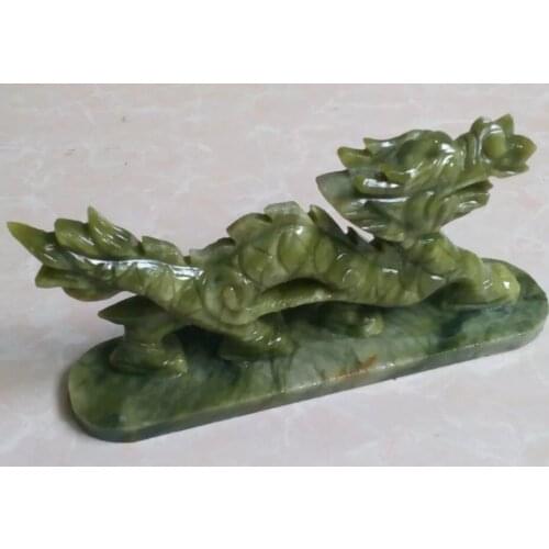 100% Chinas natural jade statues of hand-carved statues of dragons