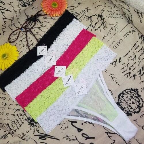 Big size XL-5XL Women lace G-Strings shorts Briefs sexy underwear ladies panties lingerie pants thong intimate wear 12pcs 1706