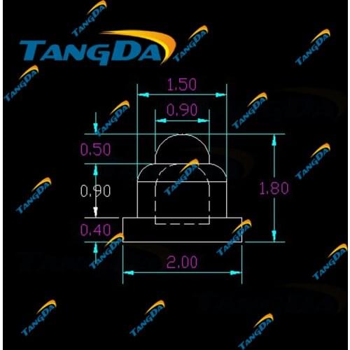 2*1.8mm 2.0 * 1.8 pogo pin connector Mobiles Battery spring Thimble Surface Mount SMD gold plate 1u" 1.2A SMT TANGDA