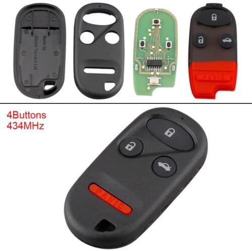 434MHz 3 Buttons Keyless Uncut Flip Remote Key Fob A269ZUA101 Fit for 1997-2009 Honda