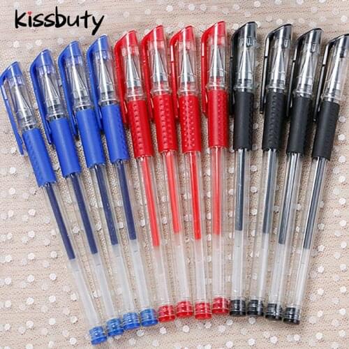 6/30Pcs/Set Writing 0.5mm Red/Black/Blue Ink Gel Pens Refills Rod Gel Pen For School Office Stationery Student Writing Supplies