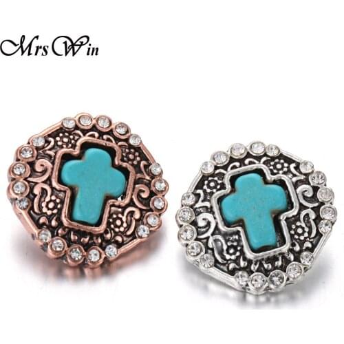 6pcs/lot New Snaps Jewelry Faith Cross Crystal 18MM Snap Buttons for Snap button bracelets For Women