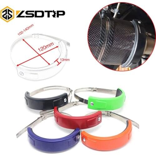 ZSDTRP Motorcycle Accessory Universal for 100-140mm Oval Exhaust Protector Clamp Can Cover For HONDA CB400F CB500F NC700 CB1100