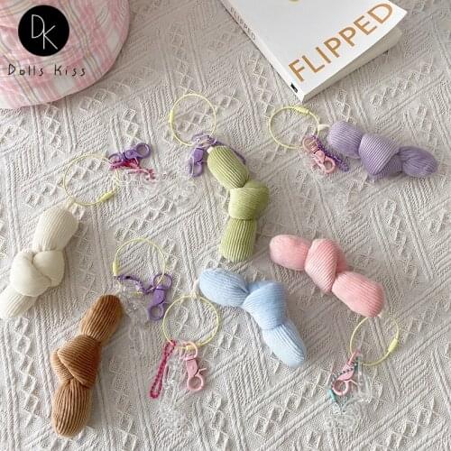 Bag Accessories Keychain Cute Knot Candy Corduroy Hanger for Bag Keyring Pendant A001
