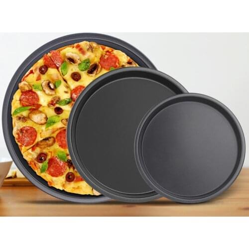 6/7/8/10 inch Non-stick DIY Pizza Pan Plate Dish Tray Mold Bakeware Baking Tool Home Party Kitchen Supplies