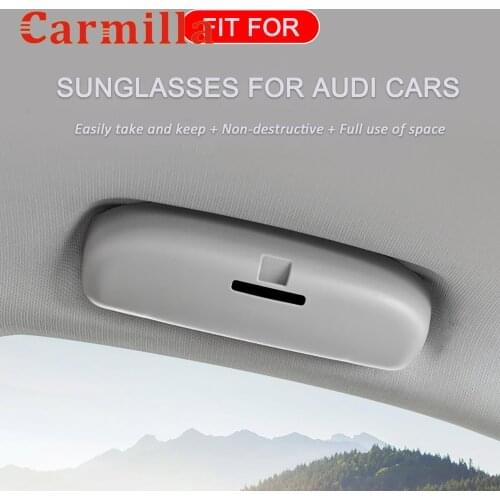 Carmilla ABS Upgrade Car Sunglasses Holder Case for Audi Q3 Q5 SQ5 Q7 A1 A3 S3 A4 A6 A7 S6 S7 S4 RS4 A5 S5 2012-2021 Glasses Box