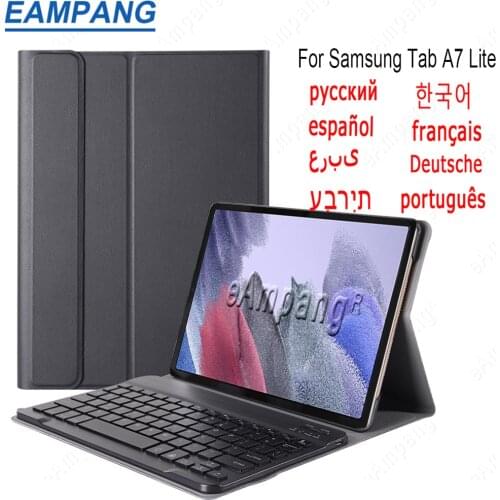 Case Keyboard For Samsung Galaxy Tab A7 lite 2021 Cover Russian Spanish Arabic Hebrew Korean Keyboard for Samsung Tab A7 Lite