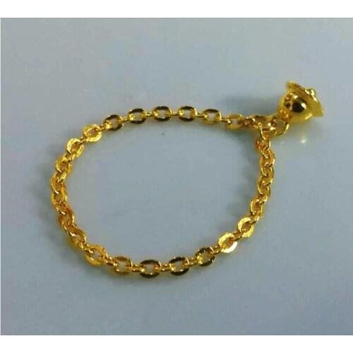 Pure 999 Solid 24K Yellow Gold Ring /Lucky Belling Women Ring/ USA Size:5 Luxury