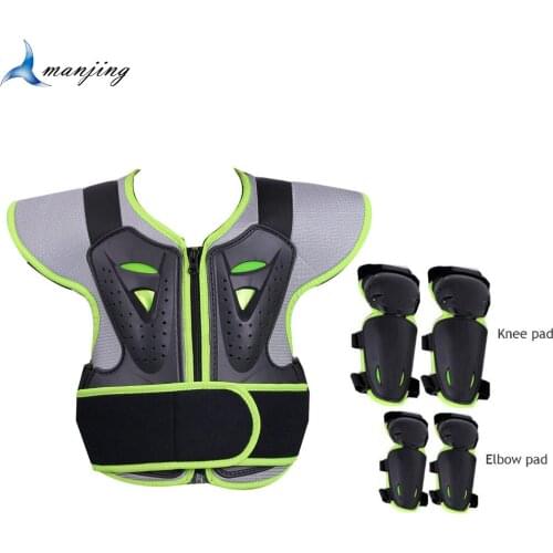 For height 0.85-1.55M Child Full body Protect Vest Armor Cycling Skating Suits Jacket Kids Downhill MTB Back Armor Boys Girls