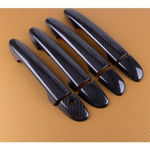 DWCX 8PCS Car Door Handle Cover Trim Molding Part Carbon Fiber Texture ABS Accessories Fit for Mazda 2 3 6 CX-3 CX-5 2016 2017