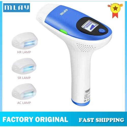 MLAY 3 Depilator Lazer IPL Facial Hair Remove Epiler For Women Permanent Electric 500000 Flashes Hair Removal Trimmer For Female