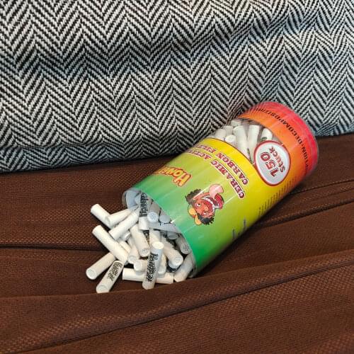HONEYPUFF 50 filters 9mm charcoal pipe filter tip set for metal or natural wood pipe fittings