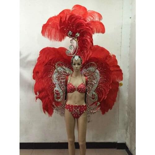 Latin dance Samba accessories Fashion exquisite headdress feathers Delicate dance shows accessories