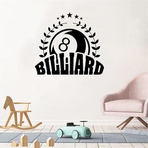 Billiards Logo Wall Vinyl Decal Billiard Sticker Home Art Interior Decoration Any Room Mural Waterproof Vinyl Home ov443