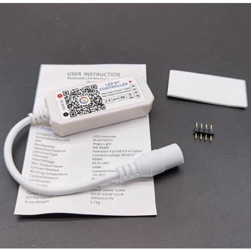 DC12V Mini WIFI LED RGB Controller 3 Channel Bluetooth RGB/RGBW Led Controller IOS / Android APP For RGB LED Strip Light