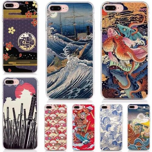 For One Plus 7 Pro 6 6T 5 5T 3 2 Soft Tpu Silicone Case Print Japanese Art Cover Coque Shell Phone Cases