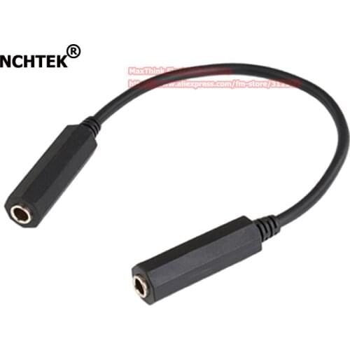 NCHTEK 6.35mm 1/4'' Stereo Female to 6.35mm Female Audio Extension Connector Cable About 30CM/Free Shipping/10PCS