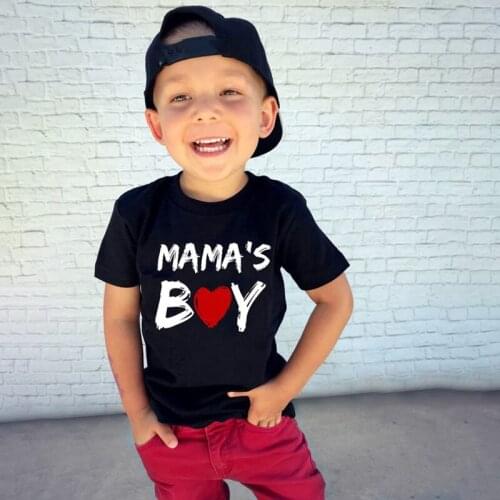 2021 New Summer New Fashion Infant Baby Girl MAMA BOY Letter T-shirts Tops Kids Boys Short Sleeve T-Shirts Children Clothes
