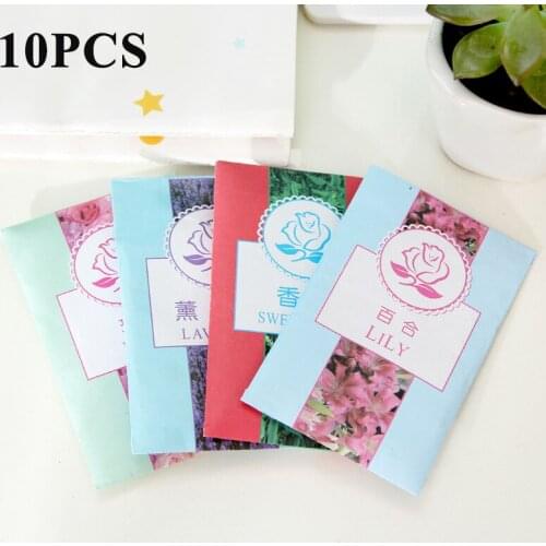 10Pcs Aromatherapy Air Fresh Refreshing Scent Bag Scented Fragrance Smell Perfume Incense Wardrobe Closet Sachet