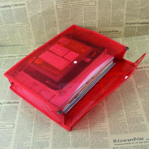 A4 B4 Transparent Document Storage Organizer Three-Dimensional Papers File Bag