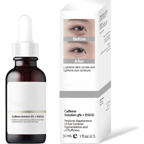 Caffeine Solution 5% + EGCG Eye Essence Remove Dark Circles Under-eye Bags Puffiness Firm Lifting Anti-oxidation Serum Cosmetics