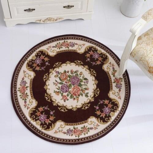 Luxury palace Door Round Mat Floor Carpet for Living Room Sea Turtle Pattern chenille Rug Anti-Slip Doormat Home Decor