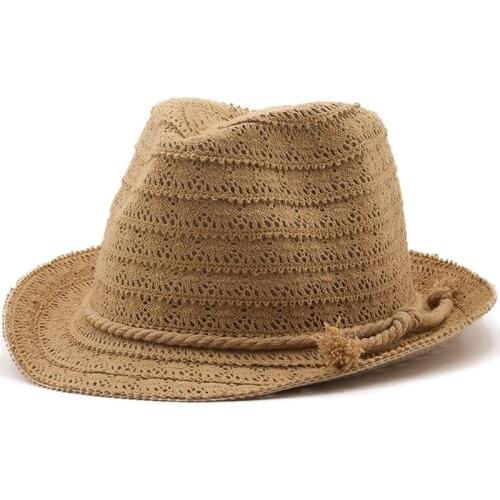 Summer Women Hollow Sun Hats Sweet Tassel Balls men Straw hats Girls Vintage Beach Panama Hats Chapeu Feminino jazz Fedoras