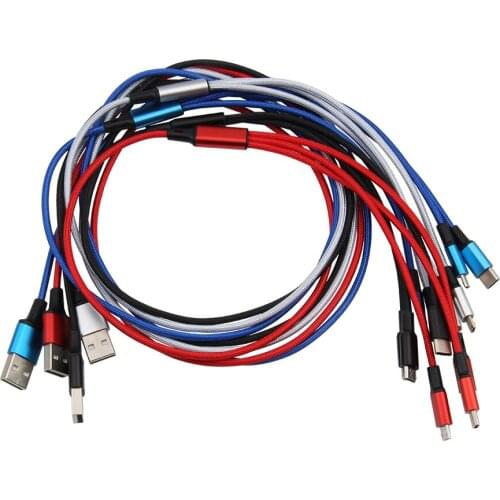 1.2m 3 in 1 USB Cable For Mobile Phone Micro USB Type C 8Pin Charger Cables For iPhone XS X 11 Fast Charging Cord for Xiaomi LG