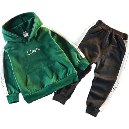 Spring Autumn Children Cotton Clothing Sets Baby Boys Girls Hoodies Pants 2Pcs/set Outfit Fashion Infant Kids Casual Tracksuits