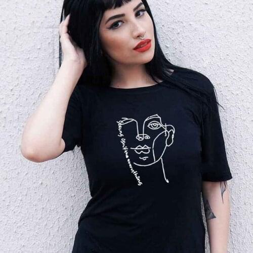 Seeing Isn't The Everythings Funny Tshirt Women Summer Short Sleeve Cotton T Shirts Women Graphic Women Harajuku T Shirt Femme