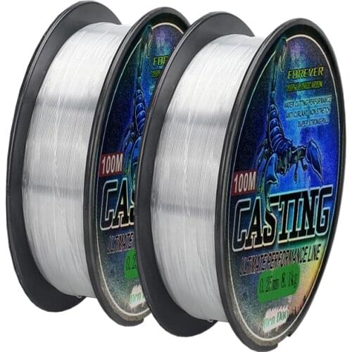 100m Super Strong Nylon Fishing Line Monofilament Fluorocarbon Coate line casting lure Carp Fishing Accessories 0.14mm-0.70mm