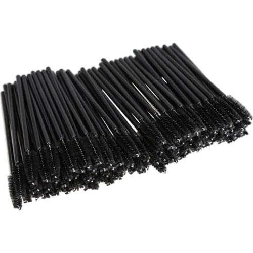 100Pcs One-Off Disposable Eyelash Brush Mini Mascara Wand Applicator Makeup