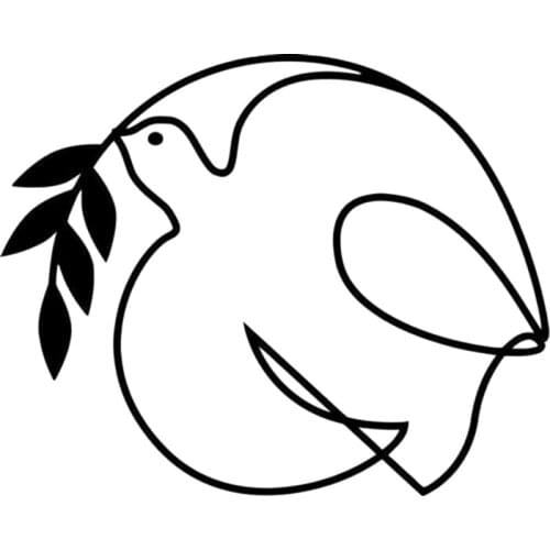 15*12.1cm Dove Peace For Car Window Truck Laptop Vinyl Decal Sticker World Hobby Car Accessories Motorcycle Helmet Car Styling